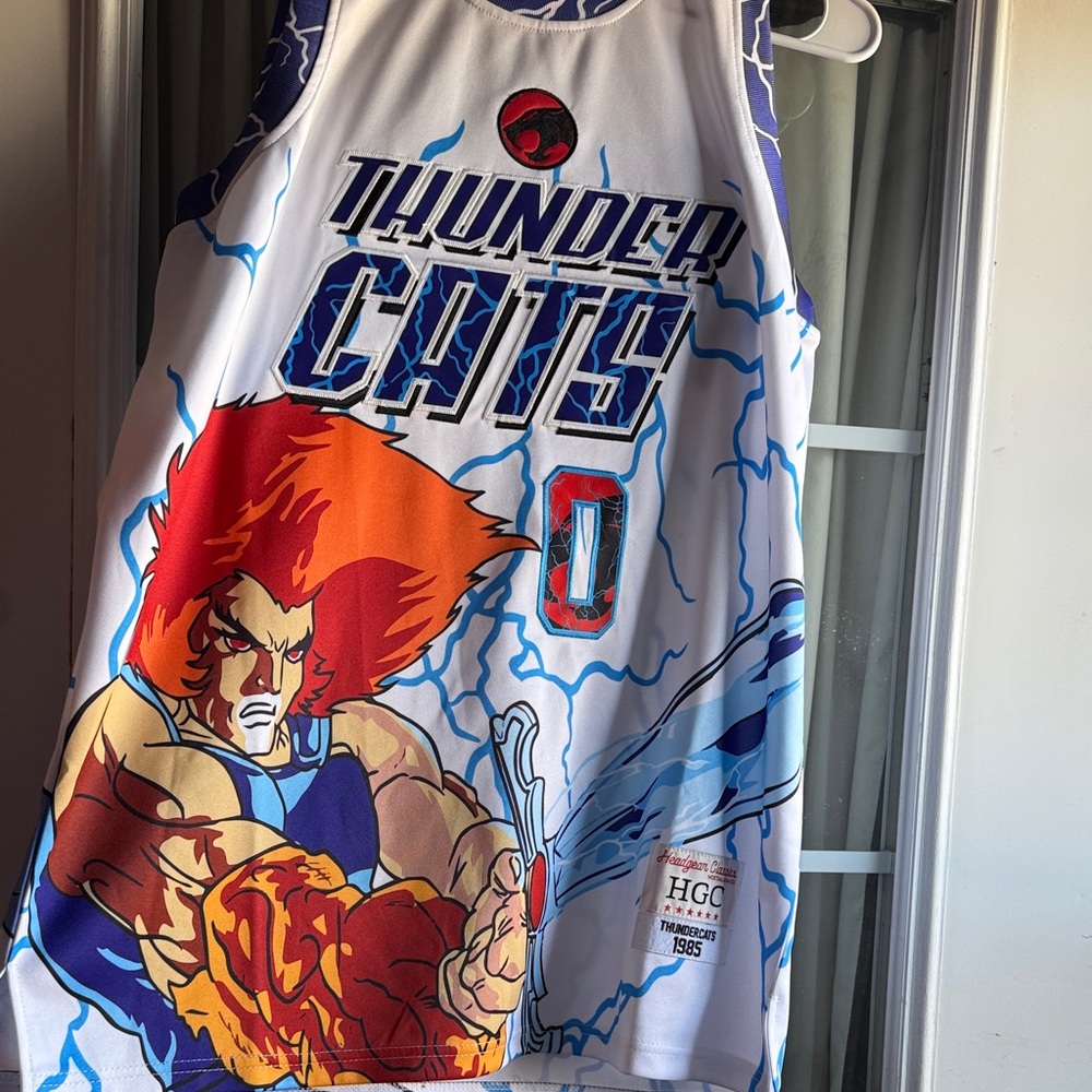 Thundercats Men's Jersey - White and Orange